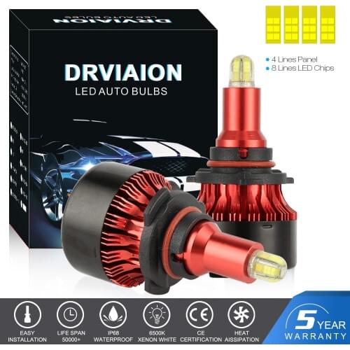 2PC 6500K 8 Sides LED Car Headlight Bulbs 360 Degree Mini Led Car Lights For Auto Fog Lamp 9005 HB3 Car Light Car Accessories