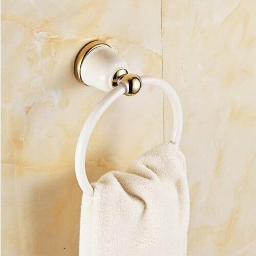 Round Copper Towel Ring Wall-mounted Towel Ring Convenient Hanger Bathroom Hanger Bathroom Hardware Accessories