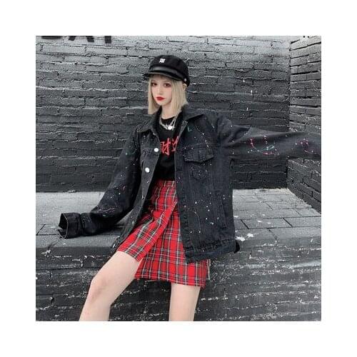 2020 Jacket Denim 2020 Fashion Loose Real Shot Europe And America Street Classic Spray Paint Color Drop Point