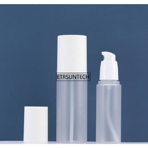 100pcs 50ml 100ml Frosted Matt PET Cosmetic Bottle With Lotion Pump Perfume Refillable Bottle F3551