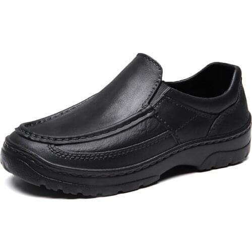 Jumpmore Chef Shoes Non-slip Oil-resistant Wear-resistant Lightweight Mens Shoes Slip On Size 39-45