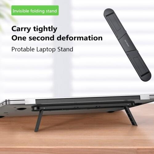 Invisible Laptop Stand Protable Mini Foldable Plastic Notebook Laptop Holder Cooling Stand Convenient Use For Dailylife Dropship