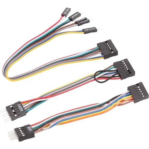 Suitable for Lenovo Motherboards with Ordinary Chassis Lenovo Transfer Wiring Switch Cable USB Cable Audio Cable 3Pcs