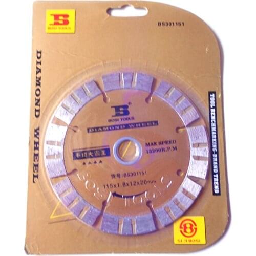 SIJIBOSI 115x1.8x12x20mm Segmented Disc Cutting Wheel
