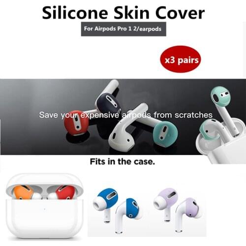3pairs/2pairs/1pair silicone skin cover For Apple airpods Pro 1 2 earpads for air pod 3 wireless bluetooth accessories