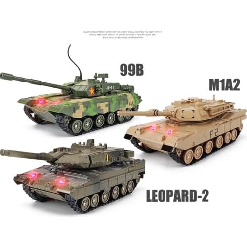 Military 1:48 scale diecast Leopard 2 M1A2 Abrams Type 99 Main Battle Tank metal model pull back alloy toy with light and sound