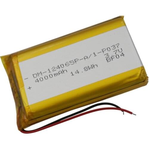 XINJ 3.7V 4000mAh Polymer Rechargeable Li-Po Lithium Battery 124065 For GPS PDA MID PSP Phone PDF Power Bank Portable Tablet PC