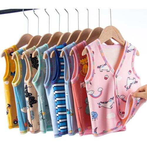 Baby Girl Winter Cartoon Vest Kids Childrens Clothing Toddler Sleeveless Coat