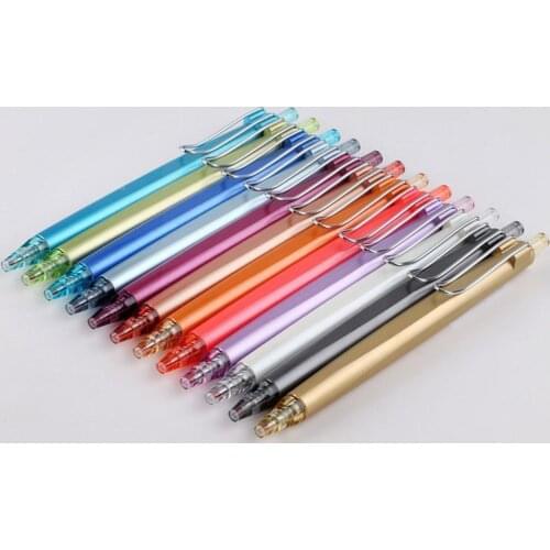 0.5mm Available In Multiple Colors Office Black Water Clip Pen Press Writing Metal Supplies Pen Pen Sign Office Pen School C3G0