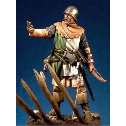 1/32 54mm ancient man warrior with base Resin figure Model kits Miniature gk Unassembly Unpainted
