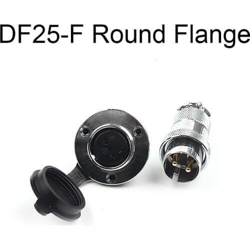 1Set DF25 GX25 Circular Flange Female Socket & Male Plug Aviation Connectors M25 2/3/4/5/6/7/8 Pin Wire Connector With cover