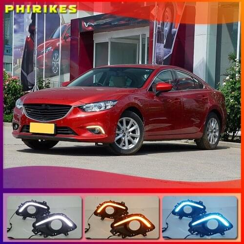 2 Pcs DRL For Mazda 6 Mazda6 Atenza 2014-2016 LED DRL Daytime Running Lights Daylight Fog light cover