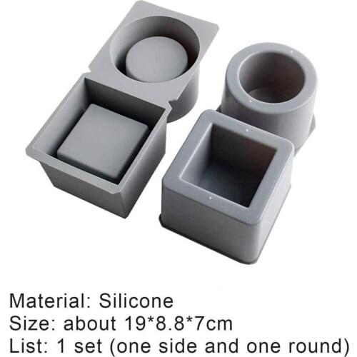 2Pcs Flowerpot Molds DIY Non-stick Silicone Heat-resistant Cement Vase Moulds for Handcraft pot de fleur extérieur grande taille