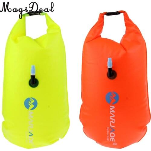 2 Pieces Inflatable Swim Tow Float Dry Bag Storage Pouch for Wild Snorkelling Swimming Floating Kayaking Surf Stand Up Paddling
