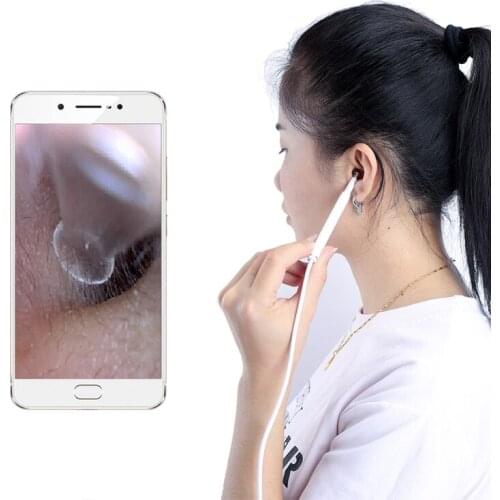 3 in 1 Ear Cleaning Endoscope USB Visual Ear Spoon 5.5mm 720P Camera Earpick Otoscope 6 LED Lights Earwax Remover Cleaning Tool