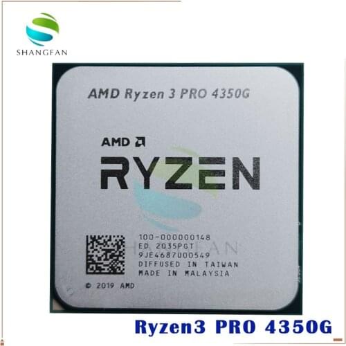 AMD Ryzen 3 PRO 4350G R3 PRO 4350G 3.8 GHz Quad-Core Eight-Thread CPU Processor 100-000000148 Socket AM4