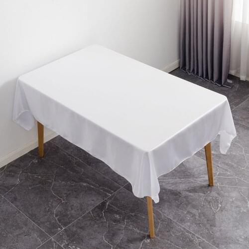 CHAISANG Satin Tablecloths On The Table
