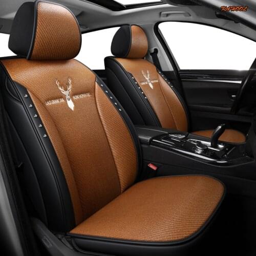 KAHOOL flax car seat covers For ssangyong korando kyron rexton actyon sport rodius actyon tivolan chairman car protector seat