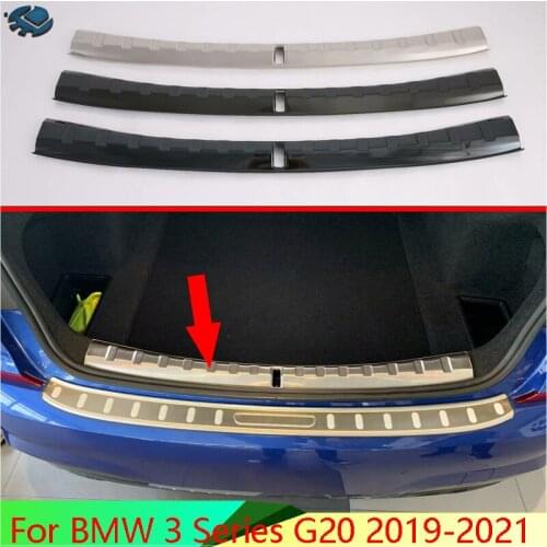 For BMW 3 Series G20 2019-2021 Car Accessories Stainless Steel Rear Trunk Scuff Plate Door Sill Cover Molding Garnish