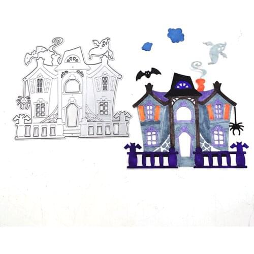 Julyarts Haunted House Metal Cutting Dies Scrapbooking Stencil Craft Stencil DIY Album Sheet Mold Mould Decor