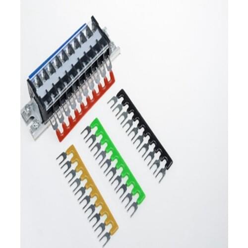 1pcs Td-1510 rail type terminal block 15A 10 position terminal block short strip TD short connector withstand voltage 660V iron