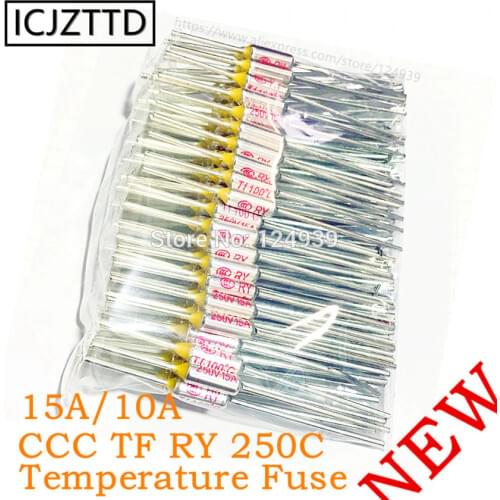 Metal fuse CCC RY 250V 10A 15A TF 133 Celsius Degrees Temperature TF Thermal Fuse RY 133C Eletric Rice Cooker Microwave