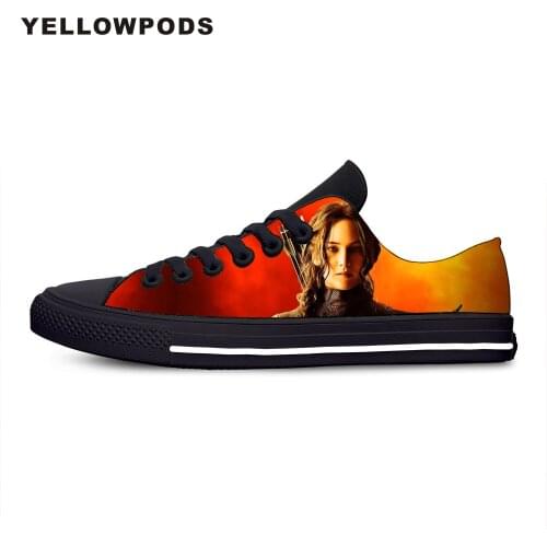 Mens Casual Shoes Fashion Hot Cool Handiness Fantasy MovieThe Hunger Games Customized Print Picture Canvas Light Couples Shoes