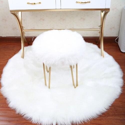 Soft Artificial Sheepskin Rug Chair Cover Bedroom Mat Artificial Wool Warm Hairy Carpet Seat Textile Fur Area Rugs tapete