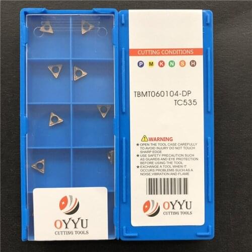 OYYU TBMT 060104 TBMT060104-DP TC535 Carbide Inserts for Cast Iron and Steel Lathe Tools Cutter CNC Turning Tool utensili tornio