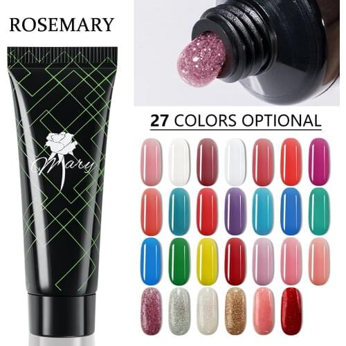 Rosemary 15ml Poly Nail Gel Glitter Builder Gel All For Manicure Nail Art Design Luminous Gel Nail Extension Nail Gel For Nails