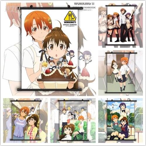 Working!! Wagnaria!! Inami Mahiru Taneshima Popura Anime Posters Canvas Painting Wall Posters Wall Art Picture Home Decoration