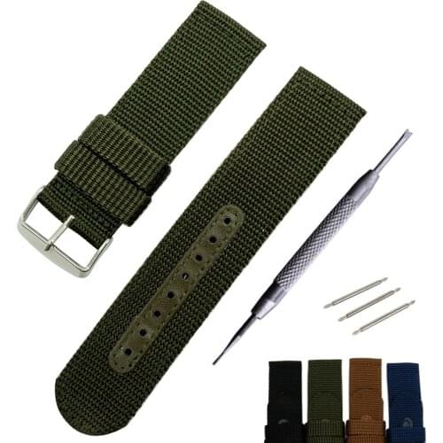 Nylon Watchband 18mm 20mm 22mm 24mm Replacement Belt Watch Band Strap Wrist Strap Watch Accessories Universal Hot Sell