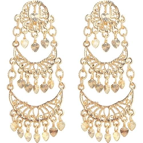 Luxury gold tassel earrings for womens fashion party jewelry French hooked earrings are a custom girly gift