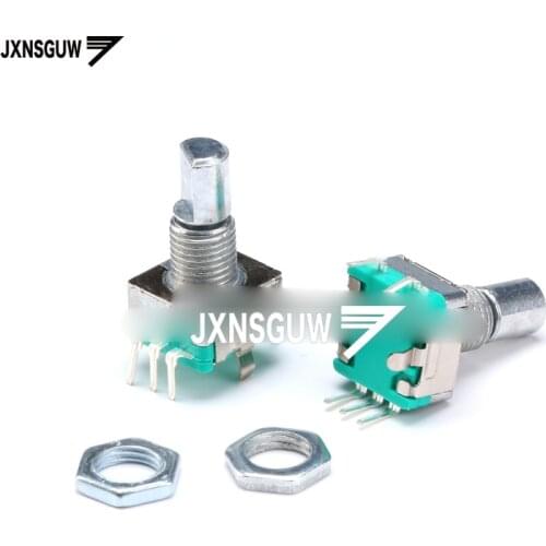 10PCS Half moon handle rotary encoder switch/EC11/digital potentiometer handle length 15mm with switch 5 feet