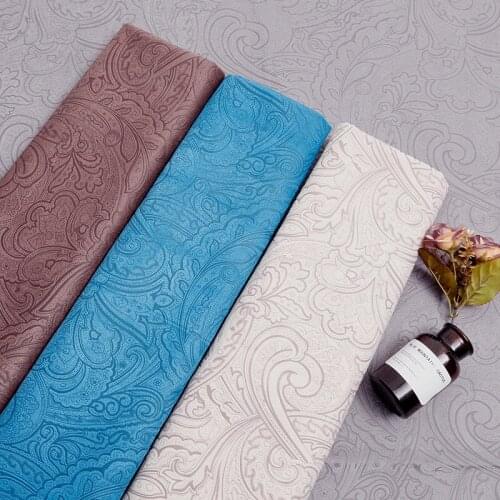 Width 57'' European Thickened Three Dimensional Embossed Velvet Fabric By The Yard For Sofa Pillow Cushion Cover Material