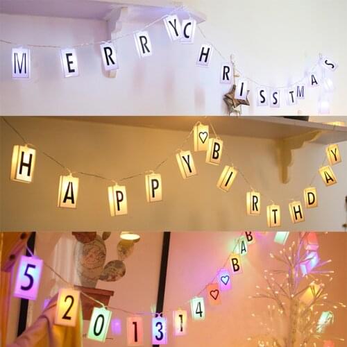 Led String Light Box Letter Combination Light DIY Table Lights Battery Powered 1.5m 10LED 3m 20LED Christmas Wedding Decoration