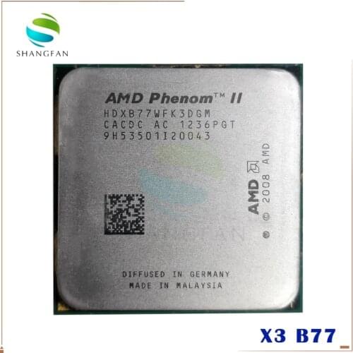 AMD Phenom II X3 B77 3.2 GHz triple-core CPU Processor HDXB77WFK3DGM Socket AM3