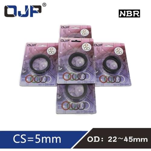 O-ring Waterproof NBR seal O ring Boxed nitrile rubber Gask thickness CS 5mm OD22/25/28/30/32/34/35/36/38/40/42/45mm