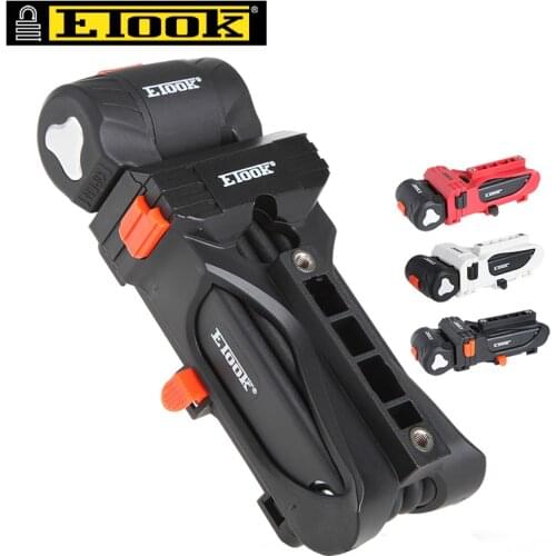 ETOOK Alloy Steel Folding MTB Road Bike Lock Professional Anti-theft Cycling Lock Anti-shear Foldable Chain Motorcycle Key Lock