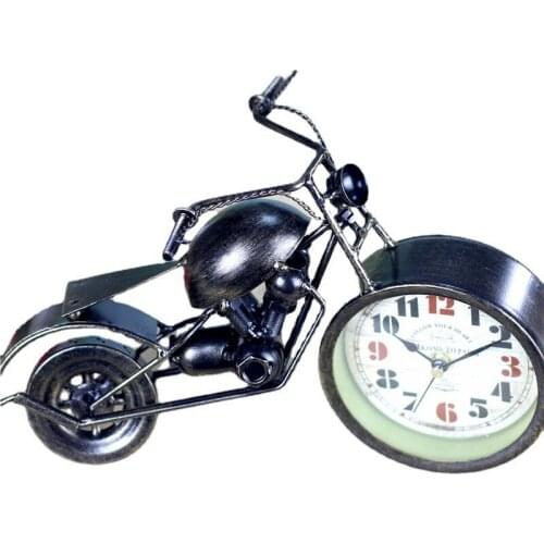 Vintage Clocks Motorcycle Table Clocks Creative Metal Crafts Home Decor Birthday Gifts Unique Motorbike Sport Alarm Clock Retro