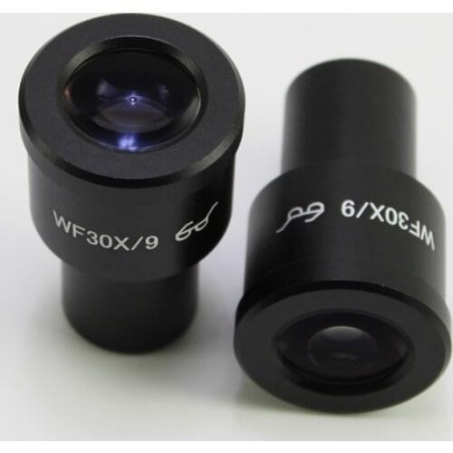 WF 30X 10mm Optical Wide Angle Biological Microscope Eyepiece High Eye Piont Optical Lens with Mounting Size 23.2mm