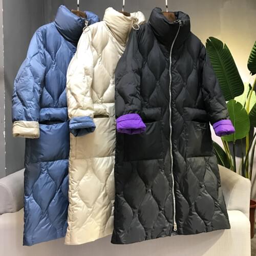 Winter Jacket Women 2020 New Long Down Parka Women Down Coat Ultra Light White Duck Down Jacket Female Loose Windproof Down Coat