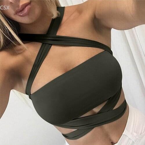 MwOiiOwM Fashion Women Bralet Bra Bustier Bra Halter Crop Top slim Fitting Tank Tops Tanks