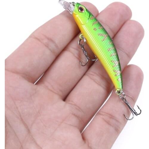 1PCS mini sinking Minnow Fishing Lure 60mm 4.3g Hard Bait Wobbler Striped bass Pesca Fishing tackle SwimBait
