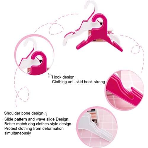 1pc Plastic Coat Hanger Pet Dog Clothes Hanger Baby Clothes Hanger Small Size Storage
