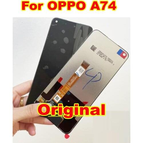 100% Original Working Glass Sensor LCD Display Touch Panel Screen Digitizer Assembly Pantalla For OPPO A74 5G CPH2197 CPH2263