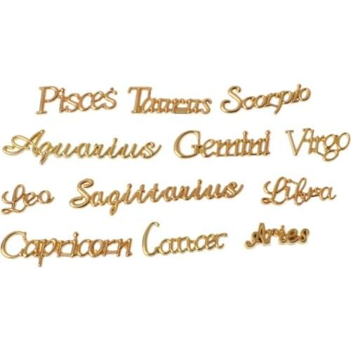 12 Constellation English Name Resin Metal Fillings Epoxy Mold Jewelry Making