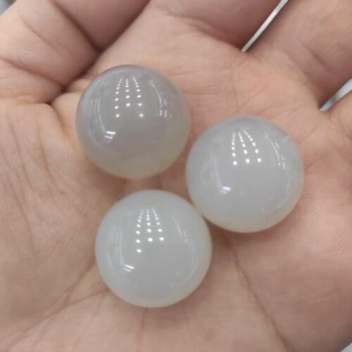 2cm 5pcs Beautiful Agate Ball Light grey Rice white handmade Crystal Sphere Gemstone Massager ball for decoration stone healing