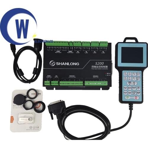 4-axis CNC controller, engraving machine offline motion control system, DSP SHANLONG S200 handheld control system