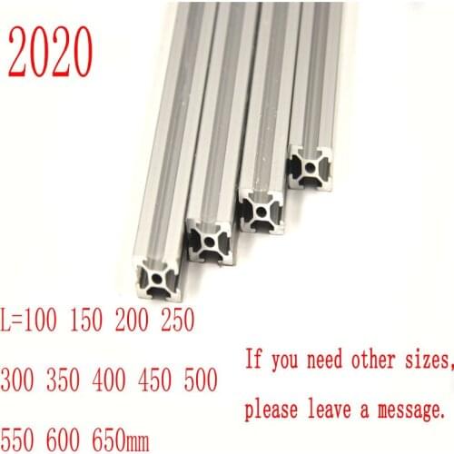 4pcs/lot 2020 Aluminum Profile 2020 Extrusion European Standard Anodized Linear Rail Aluminum Profile 2020 CNC 3D Printer Parts
